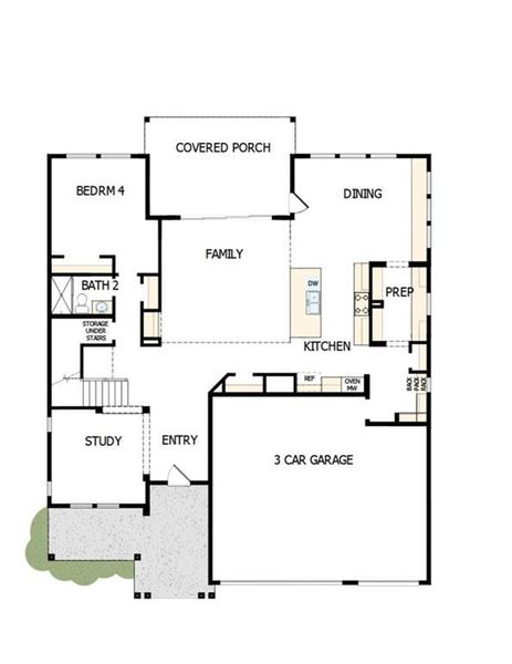 2D floor plan layout of this home in Ellis, Marietta, GA (Image 5).