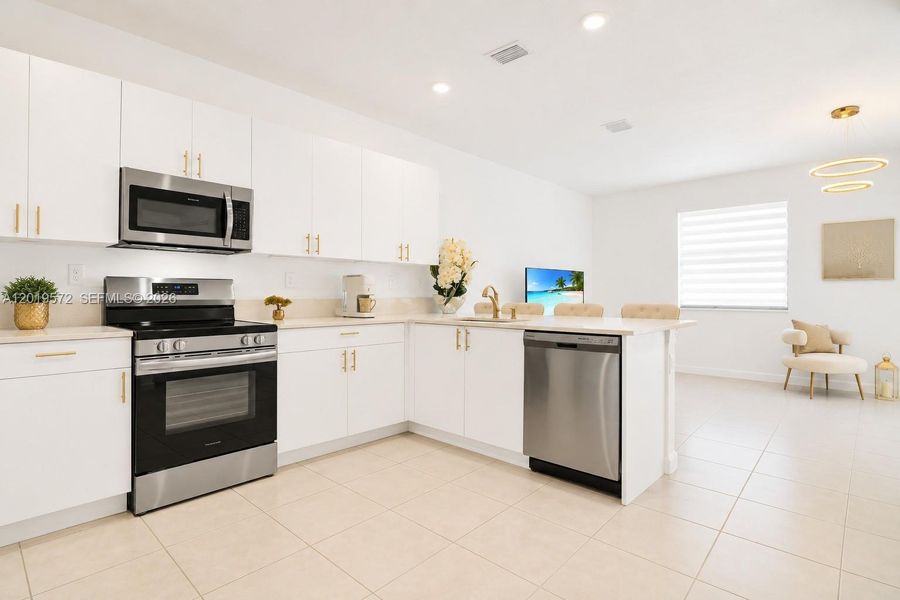 Furnished interior view inside a new home in , Miami (Image 6). Furnished interior view inside a new home in , Miami (Image 6).