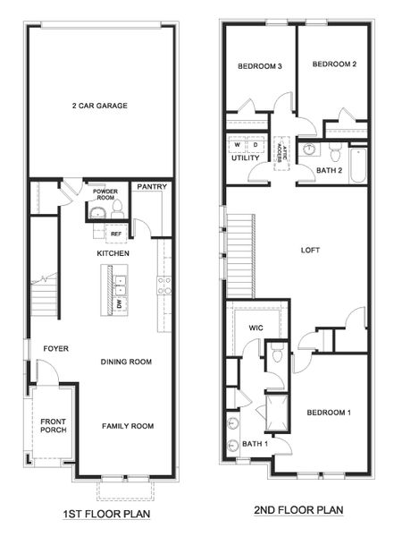 2D floor plan layout for the Picasso by D.R. Horton in Waterbend, Euless, TX (Image 3).