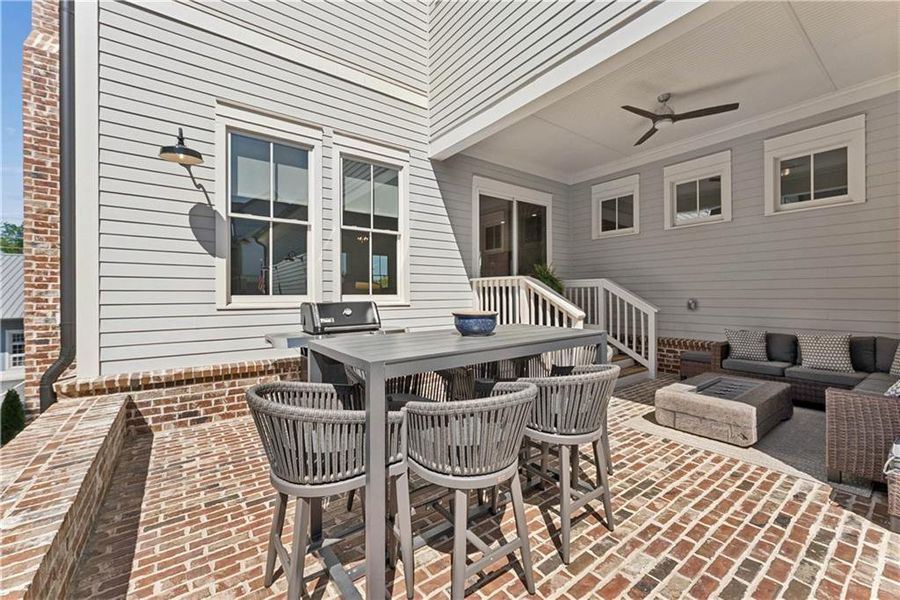 Exterior details and patio area of a home in Crossroads, Milton (Image 25).