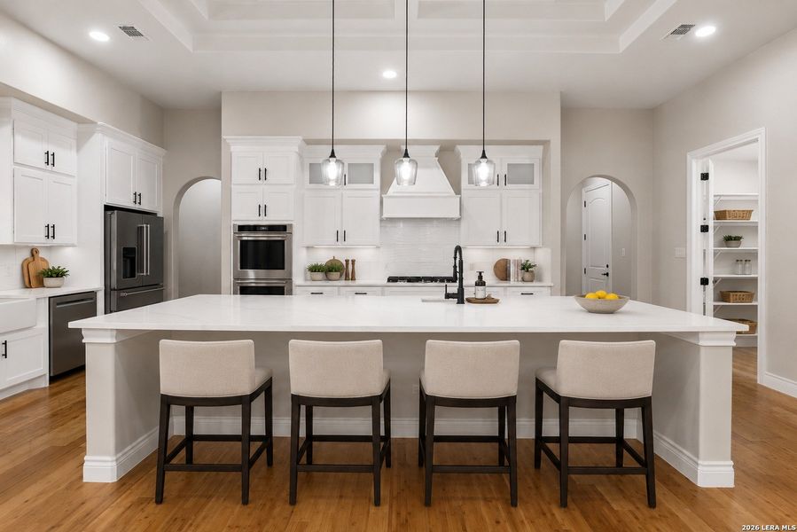 Furnished interior view inside a new home in , New Braunfels (Image 31).