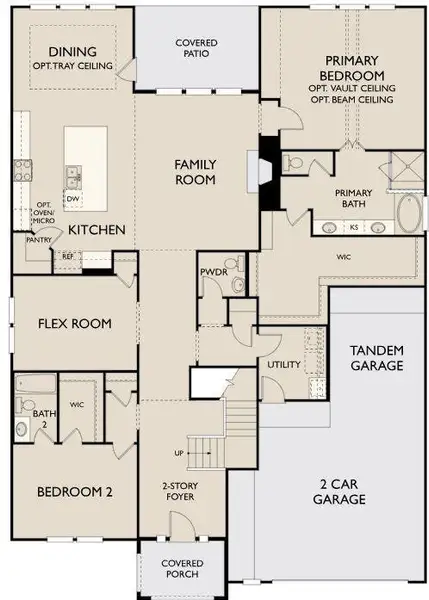 2D floor plan layout of this home in Katy Lakes, Katy, TX (Image 3).