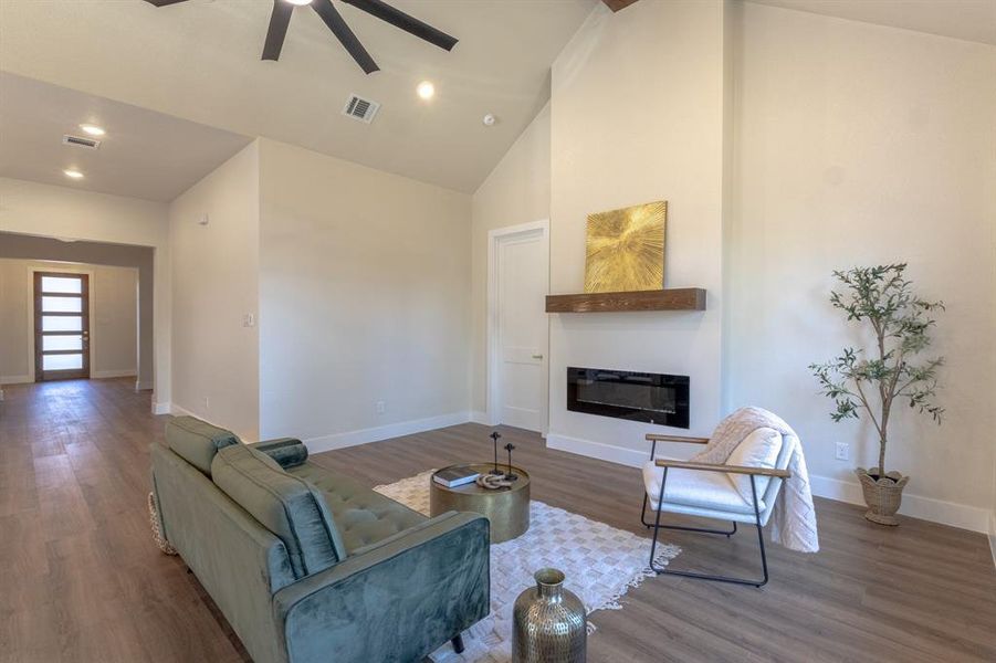 Furnished interior view inside a new home in , River Oaks (Image 12). Furnished interior view inside a new home in , River Oaks (Image 12).