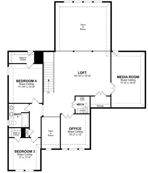 2D floor plan layout of this home in Heath Golf and Yacht Club, Heath, TX (Image 3).