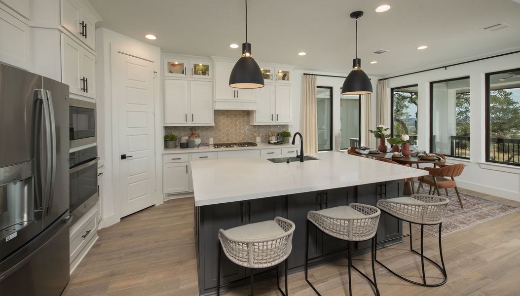 Representative furnished interior of a home built from the 2458E by Perry Homes in Veramendi, New Braunfels (Image 8).