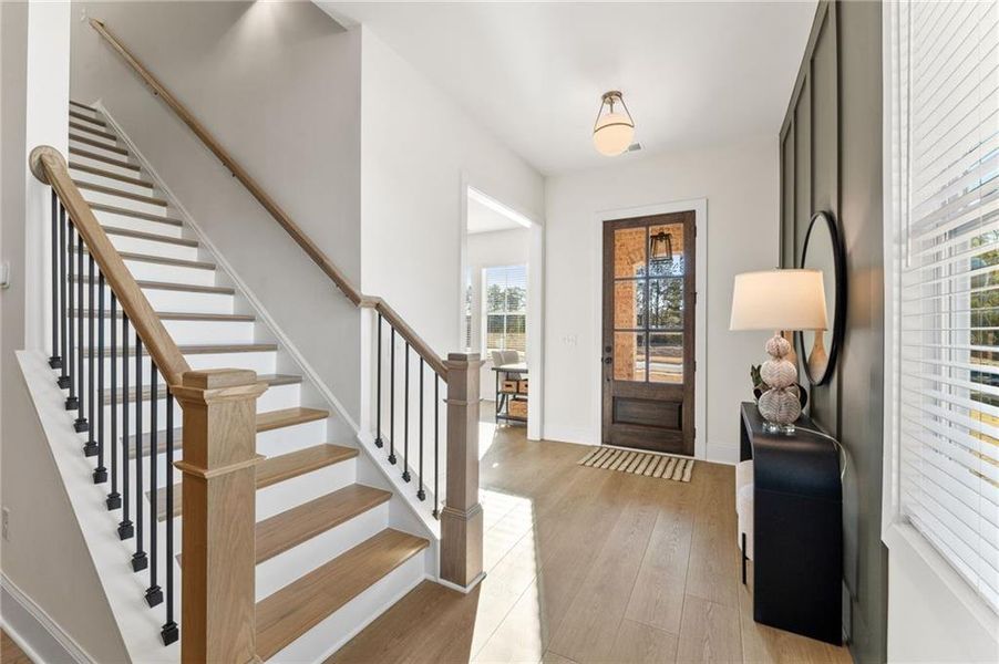 Furnished interior view inside a new home in The Reserve at Knollwood, Canton (Image 9). Furnished interior view inside a new home in The Reserve at Knollwood, Canton (Image 9).