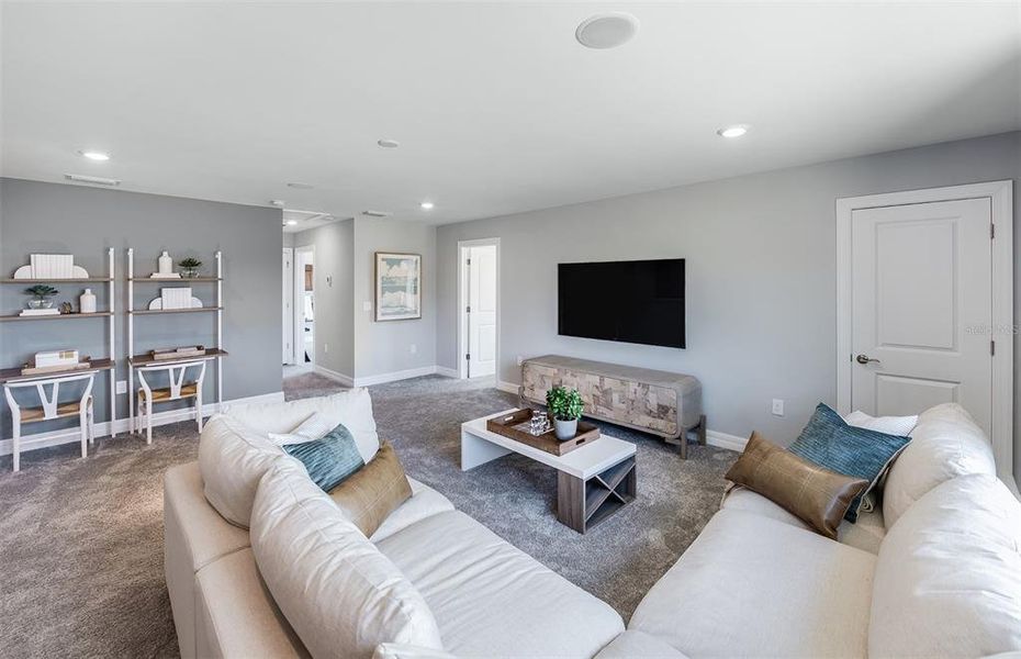 Furnished interior view inside a new home in Grandura, Sarasota (Image 19). Furnished interior view inside a new home in Grandura, Sarasota (Image 19).
