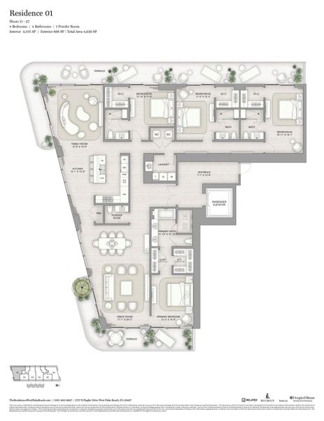 2D floor plan layout of this home in The Ritz-Carlton Residences, West Palm Beach, FL (Image 2). 2D floor plan layout of this home in The Ritz-Carlton Residences, West Palm Beach, FL (Image 2).