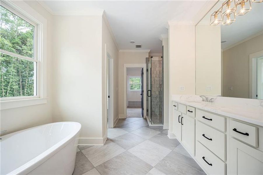 Furnished interior view inside a new home in , Monroe (Image 8).