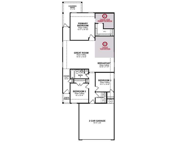 2D floor plan layout of this home in Montgomery Ridge, Montgomery, TX (Image 5).