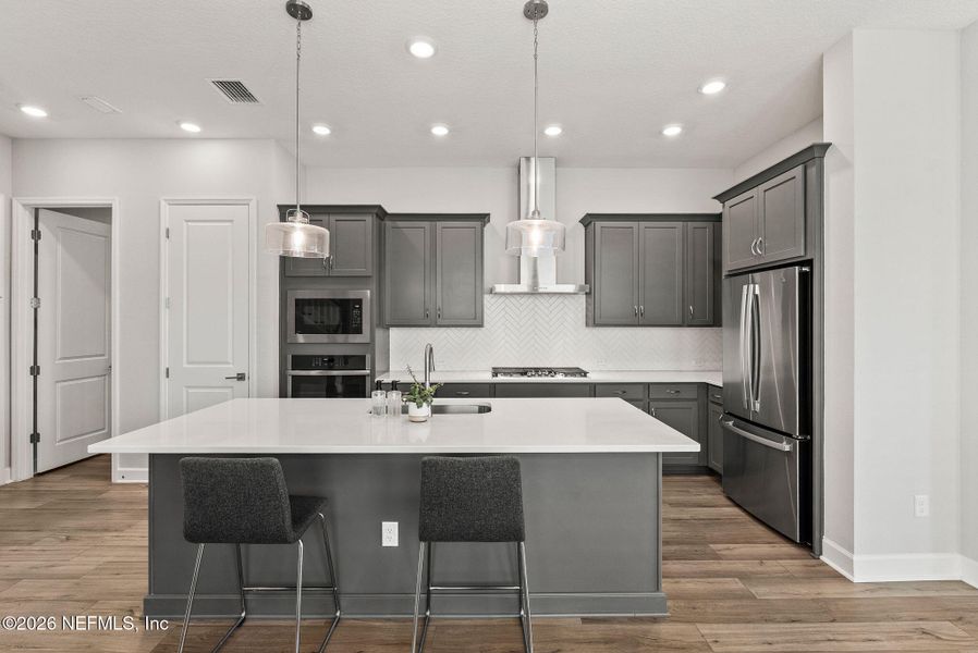 Furnished interior view inside a new home in Granville at eTown 38', Jacksonville (Image 9).