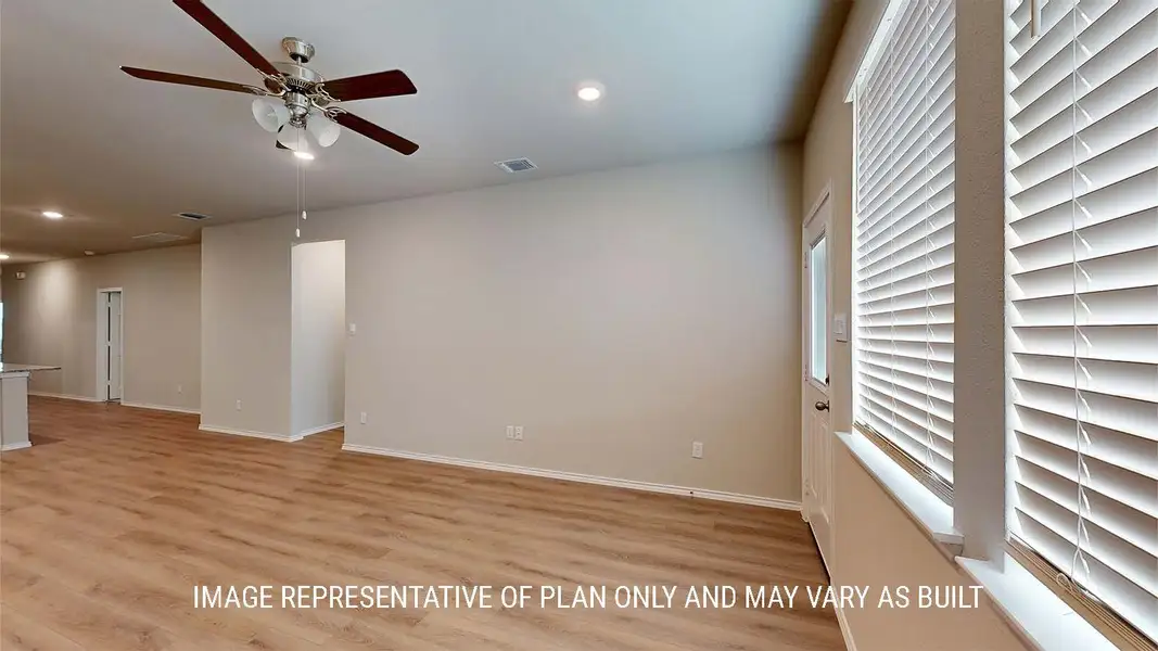 Representative unfurnished interior of a home built from the 1530 by D.R. Horton in The Terrace Duplexes, Temple (Image 12). Representative unfurnished interior of a home built from the 1530 by D.R. Horton in The Terrace Duplexes, Temple (Image 12).