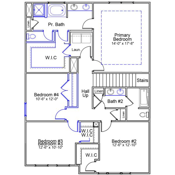 2D floor plan layout of this home in Killians Crossing, Blythewood, SC (Image 3).