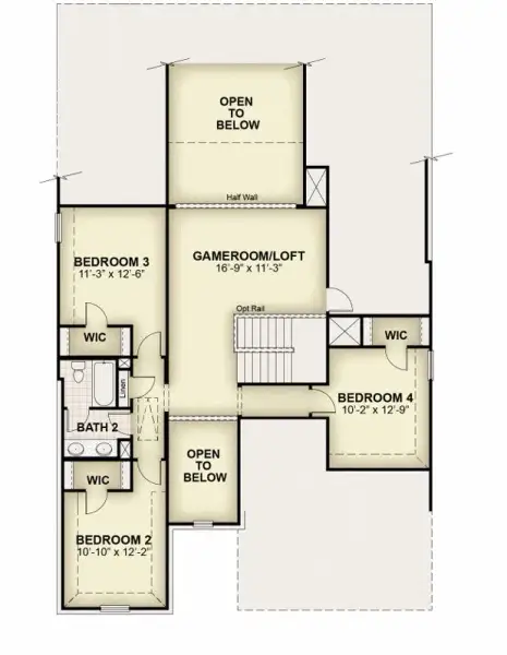 2D floor plan layout for the Hero by Rockwell Homes in Walden Pond, Forney, TX (Image 45). 2D floor plan layout for the Hero by Rockwell Homes in Walden Pond, Forney, TX (Image 45).