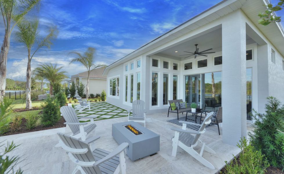 Exterior details and patio area of a home in Mosaic, Daytona Beach (Image 3).