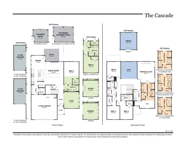 The Cascade with Gourmet Kitchen and Opt. 3-Car Garage (R2.4)
