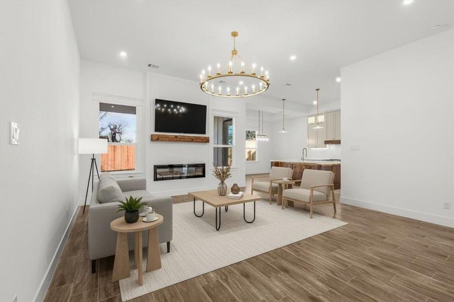 Furnished interior view inside a new home in , Fort Worth (Image 16).