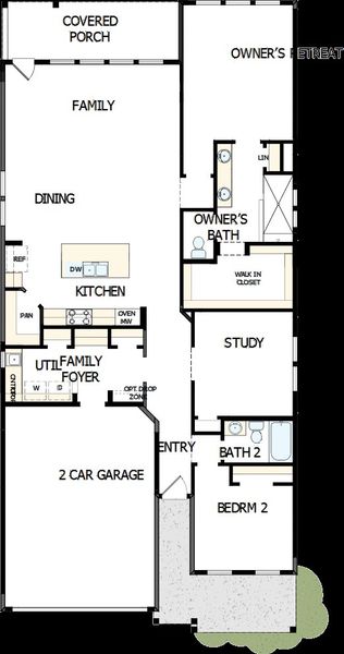 2D floor plan layout of this home in Encore at Streamside - Classic Series, Waxhaw, NC (Image 5). 2D floor plan layout of this home in Encore at Streamside - Classic Series, Waxhaw, NC (Image 5).