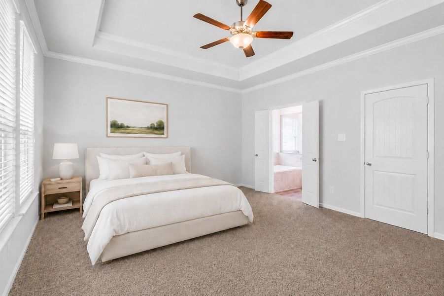 Primary room virtually staged