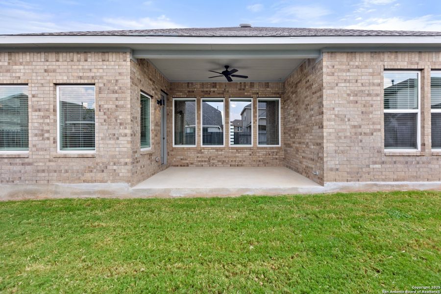 Exterior details and patio area of a home in Veramendi, New Braunfels (Image 2).