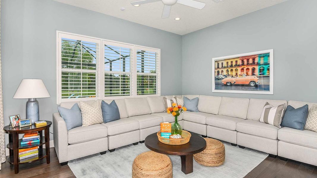 Furnished interior view inside a new home in SkySail Real Estate and Homes for Sale in Naples, FL - Neal Communities, Naples (Image 16).