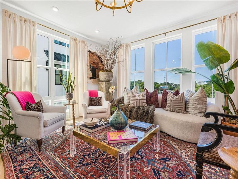 Furnished interior view inside a new home in , Atlanta (Image 13).