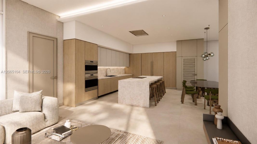 Furnished interior view inside a new home in , Coral Gables (Image 14).