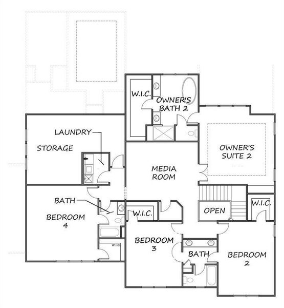 2D floor plan layout of this home in , Atlanta, GA (Image 4).