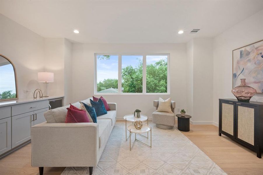 Furnished interior view inside a new home in , Dallas (Image 27).