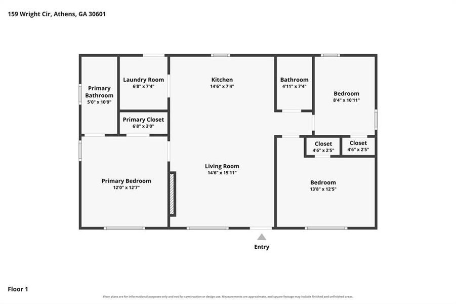2D floor plan layout of this home in , Athens, GA (Image 3). 2D floor plan layout of this home in , Athens, GA (Image 3).