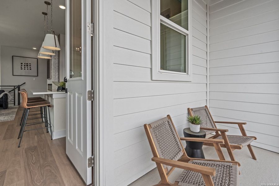 Exterior details and patio area of a home in Prominence, San Antonio (Image 24).