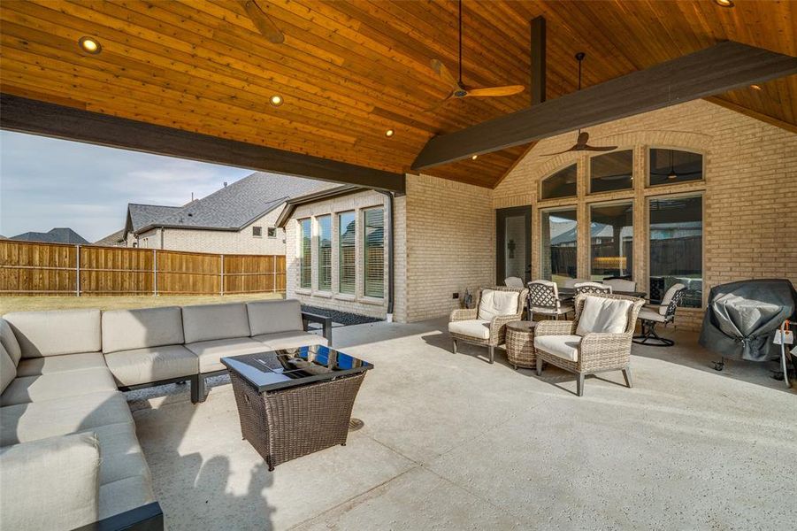 Hang a TV and you're ready for Super Bowl, Stars games and even movie night!!! This is one of the largest and nicest covered patios and the next buyer will get to take advantage of it! Hang a TV and you're ready for Super Bowl, Stars games and even movie night!!! This is one of the largest and nicest covered patios and the next buyer will get to take advantage of it!