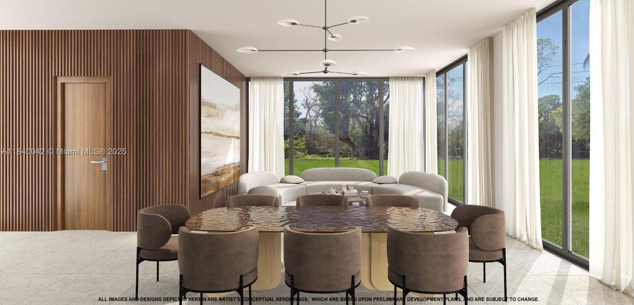 Furnished interior view inside a new home in , Miami (Image 4).