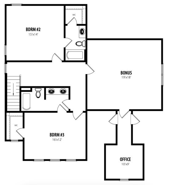 2D floor plan layout for the Macon by RiverWILD Homes in Sommerset Pond, Wendell, NC (Image 2). 2D floor plan layout for the Macon by RiverWILD Homes in Sommerset Pond, Wendell, NC (Image 2).