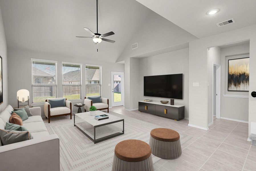 Furnished interior view inside a new home in The Trails 50', New Caney (Image 12).