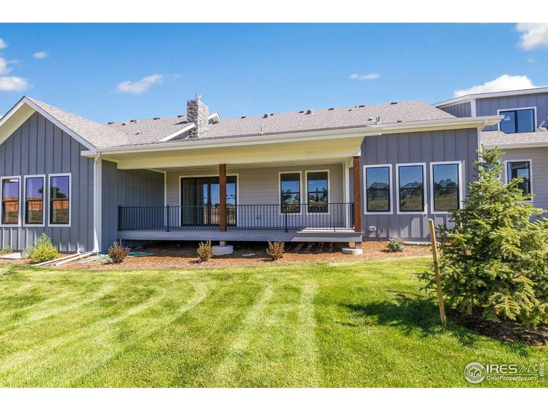 Exterior details and patio area of a home in Cottages at Kelly Farm, Greeley (Image 4).