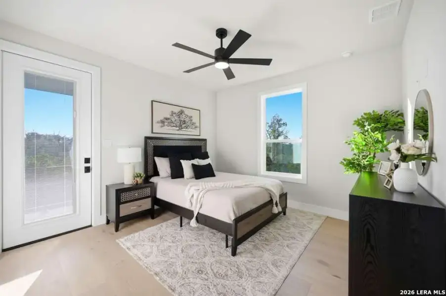 Furnished interior view inside a new home in , Fischer (Image 32).