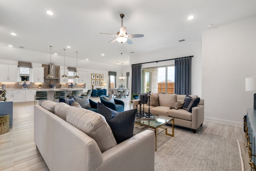 Representative furnished interior of a home built from the Mason by UnionMain Homes in Edgewater, Fate (Image 12).