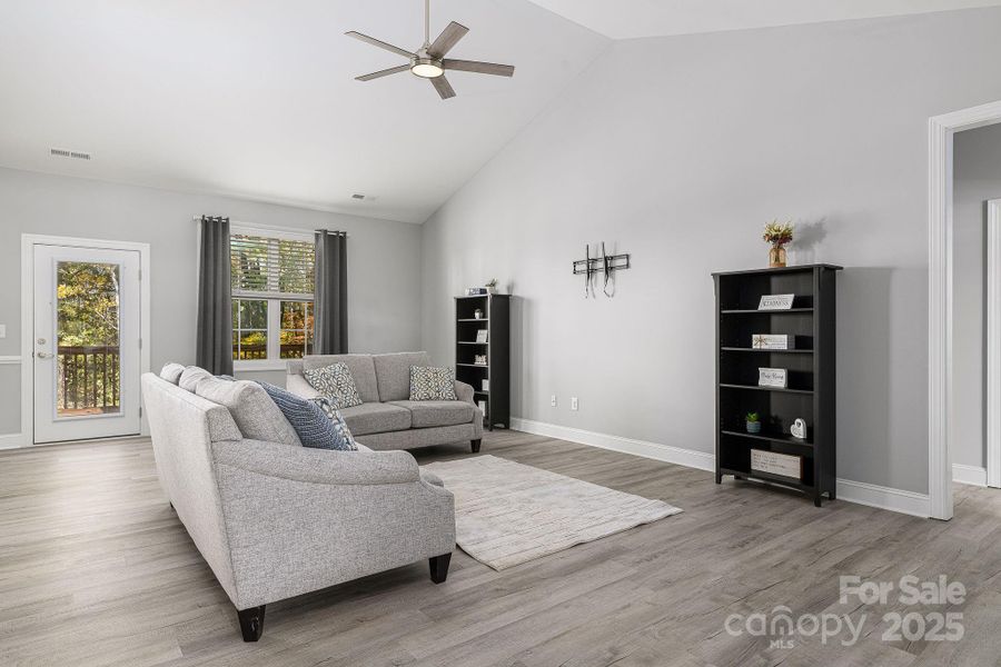 Open concept with a large living room