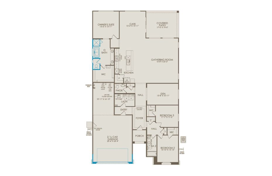 2D floor plan layout of this home in Artisan at Asante, Surprise, AZ (Image 3). 2D floor plan layout of this home in Artisan at Asante, Surprise, AZ (Image 3).