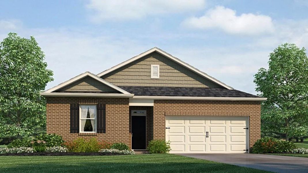 Front exterior of a new home in Northberry, Rome, GA, highlighting curb appeal (Image 1).