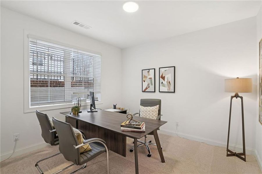 Furnished interior view inside a new home in Palisades Townhomes, Cumming (Image 27).