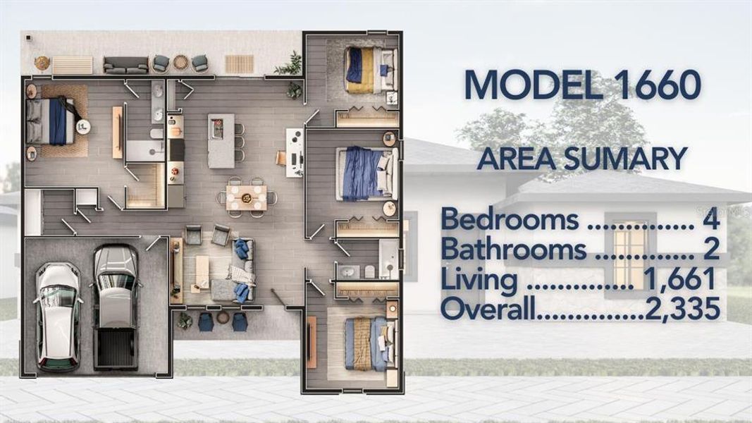 2D floor plan layout of this home in , Citrus Springs, FL (Image 5).
