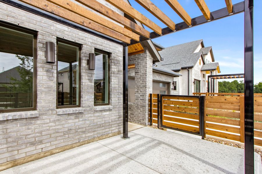 Exterior details and patio area of a home in Willow Grove Single-Family Homes, Melissa (Image 28). Exterior details and patio area of a home in Willow Grove Single-Family Homes, Melissa (Image 28).