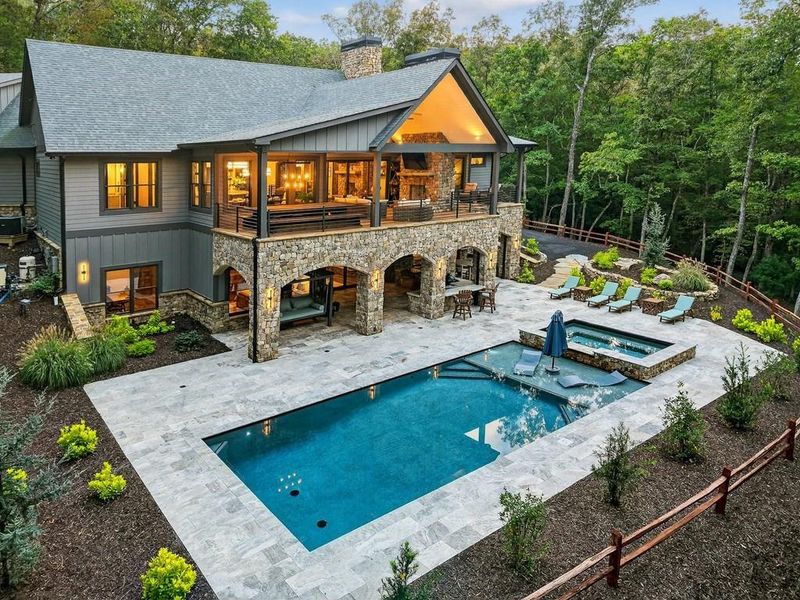 Front exterior of a new home in , Mineral Bluff, GA, highlighting curb appeal (Image 21).
