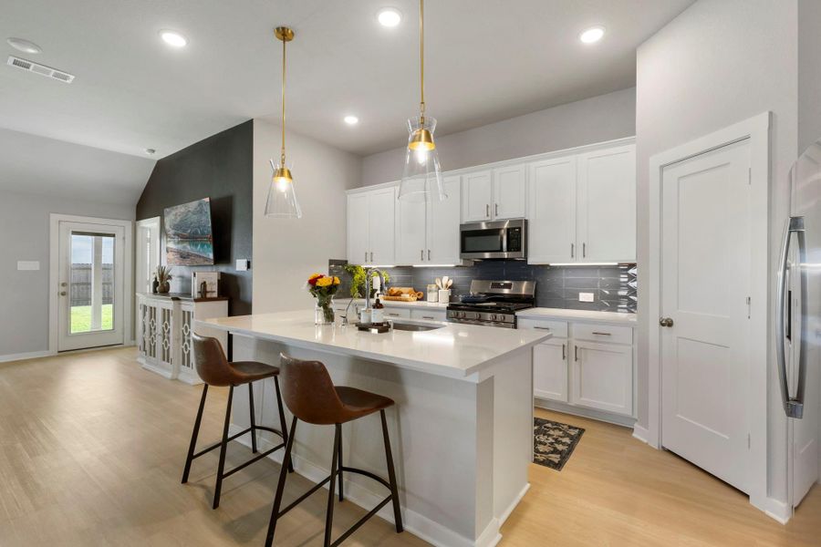 Lots of cabinet and counter space in the kitchen.