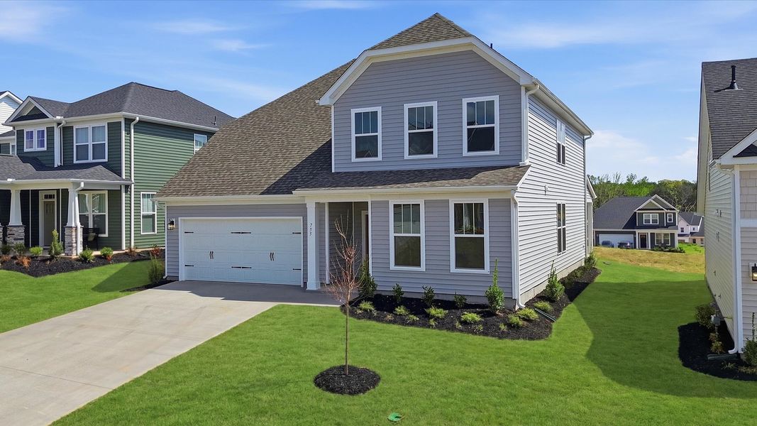 Front exterior of a new home in Iris Meadows, Moore, SC, highlighting curb appeal (Image 20).
