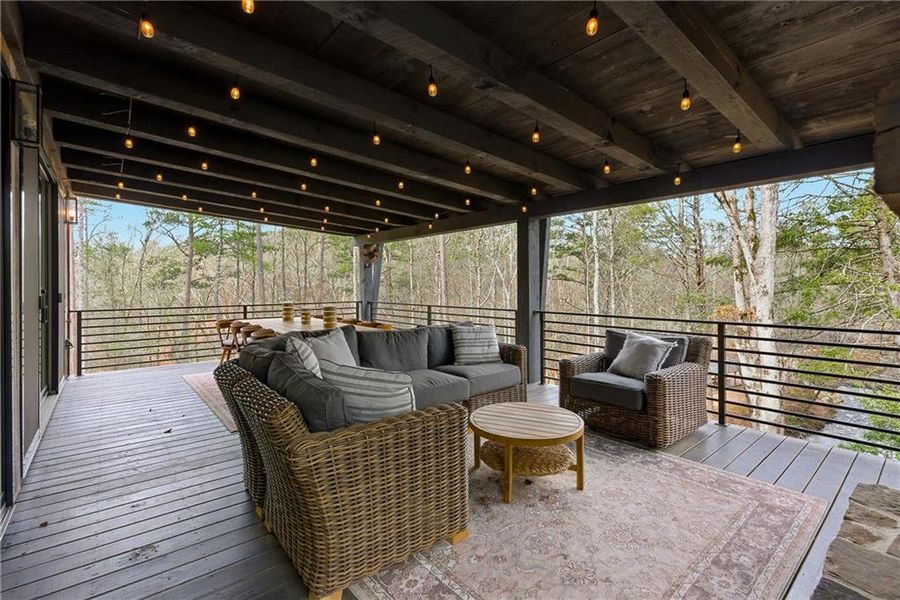 Exterior details and patio area of a home in , Blue Ridge (Image 30).