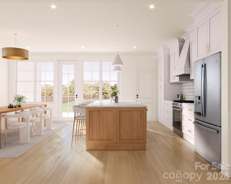 Rendering Photo of Kitchen/Dining Area
