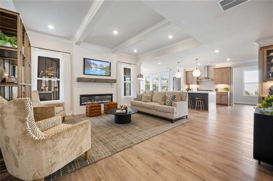 Furnished interior view inside a new home in Rosewood Lake Estates, Hoschton (Image 29).